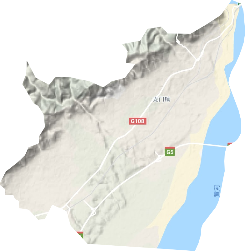 龙门镇地形地图