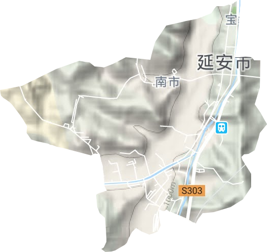 南市街道地形地图