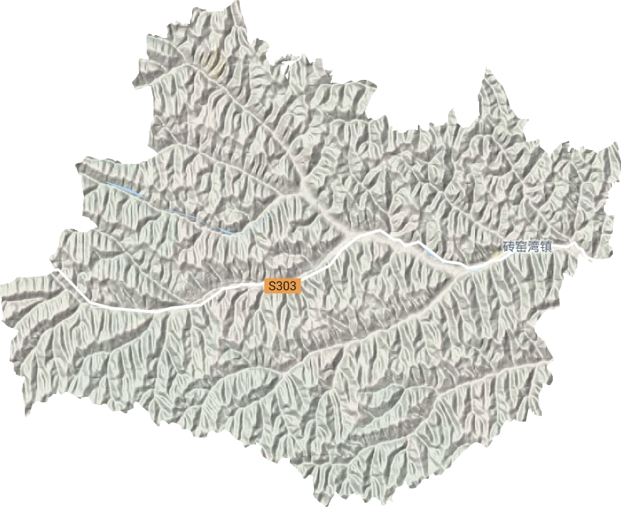 砖窑湾镇地形地图
