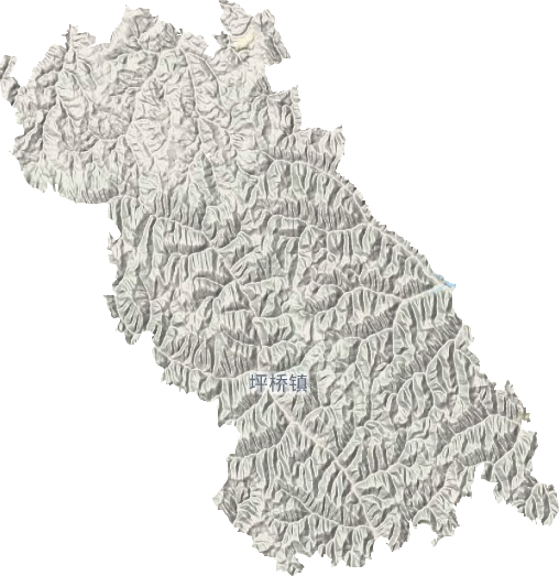 坪桥镇地形地图