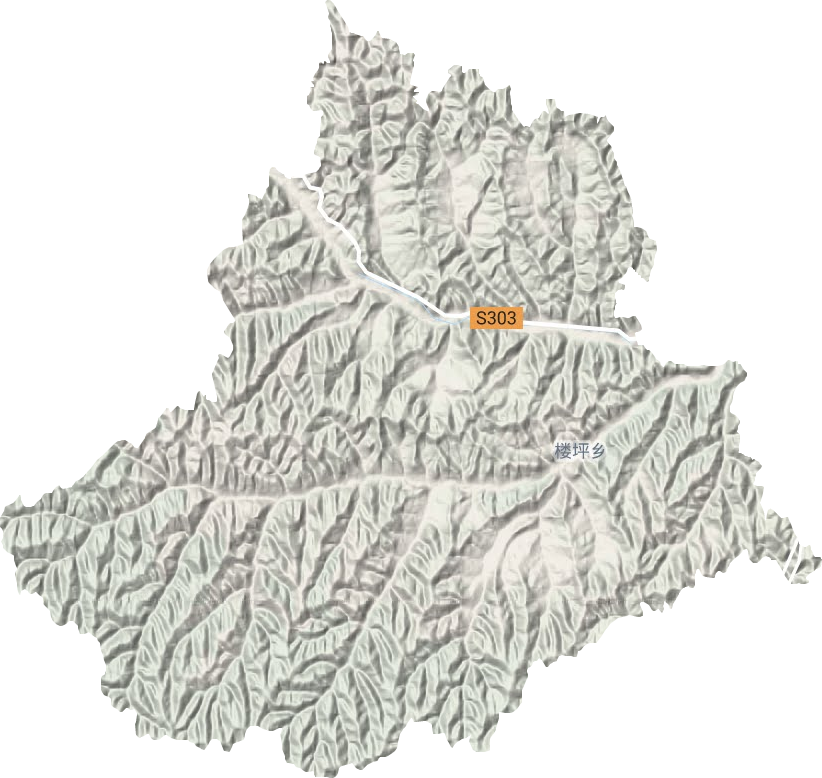 高桥镇地形地图