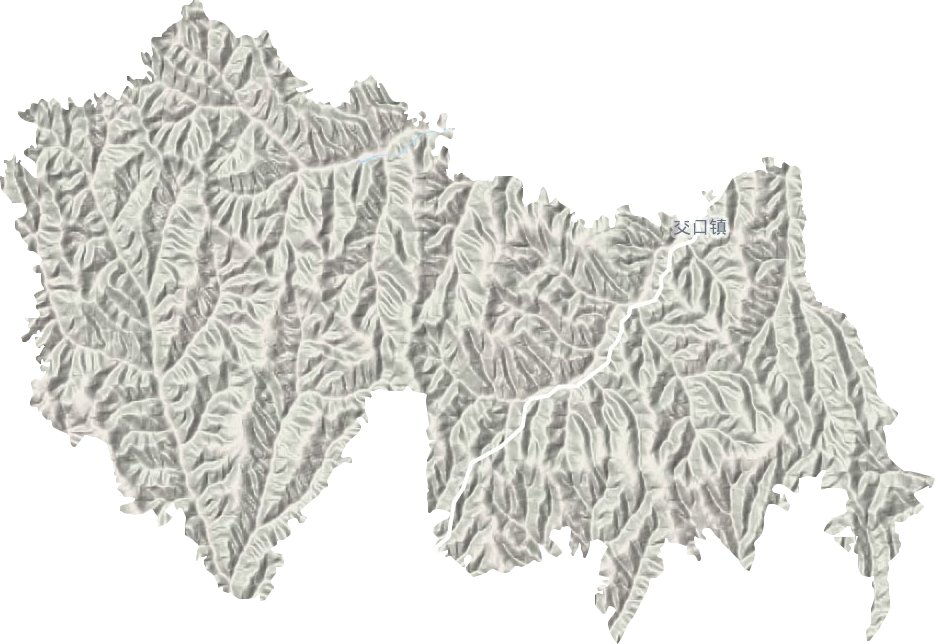 交口镇地形地图