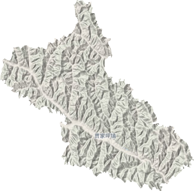 贾家坪镇地形地图