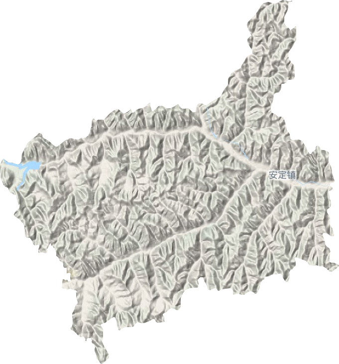 安定镇地形地图