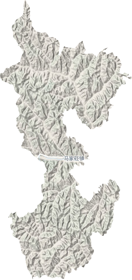 马家砭镇地形地图