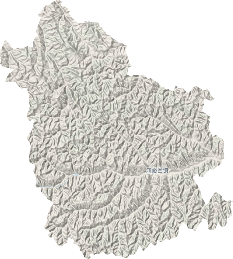 涧峪岔镇地形地图