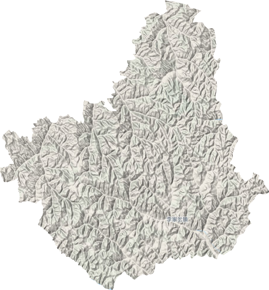 李家岔镇地形地图