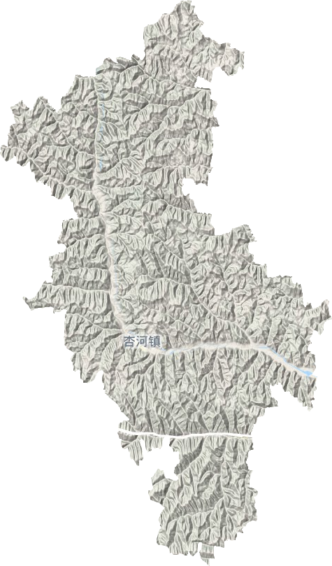杏河镇地形地图