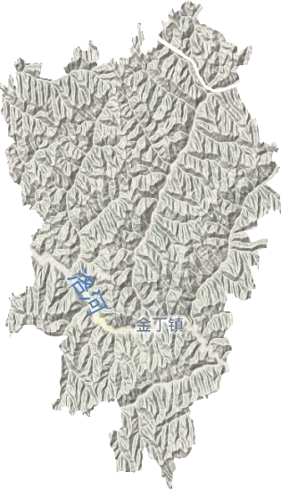 金丁镇地形地图