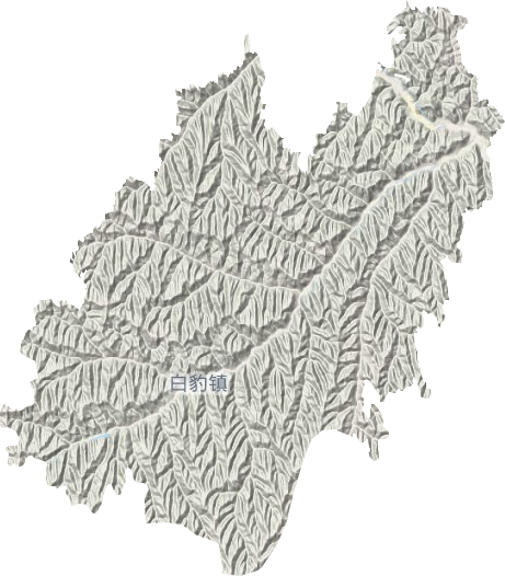 白豹镇地形地图