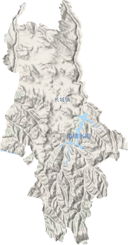 长城镇地形地图