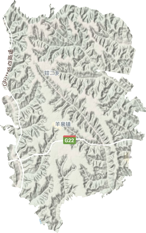 羊泉镇地形地图