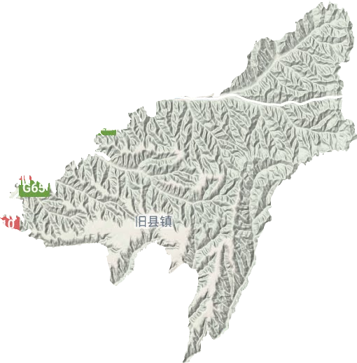 旧县镇地形地图