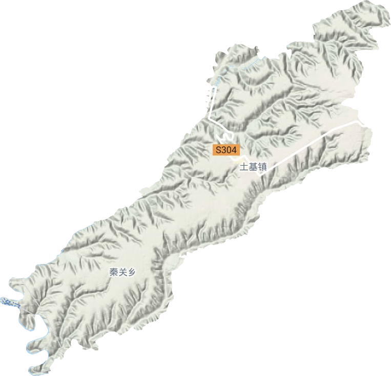 土基镇地形地图
