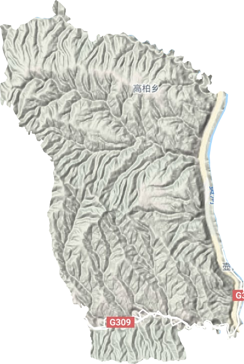 壶口镇地形地图