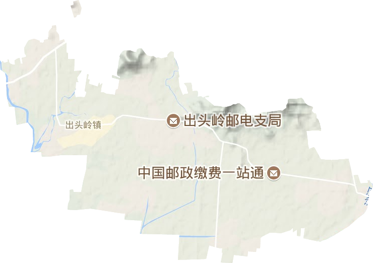 出头岭镇地形地图