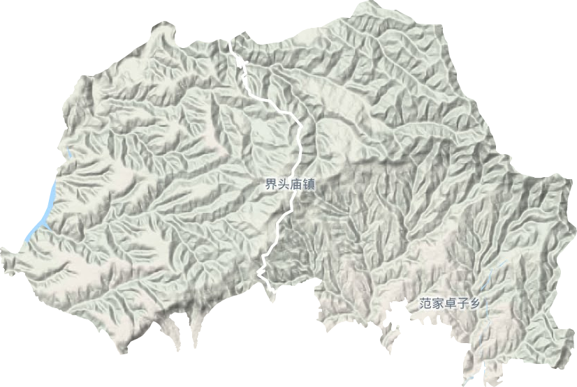 界头庙镇地形地图