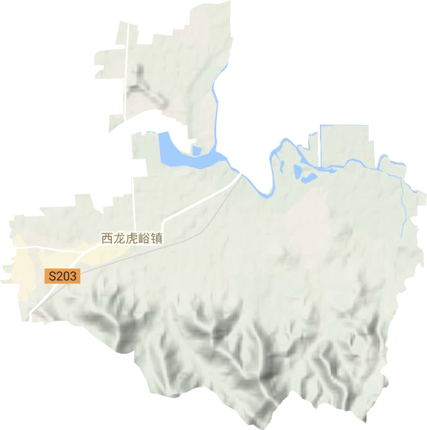 西龙虎峪镇地形地图