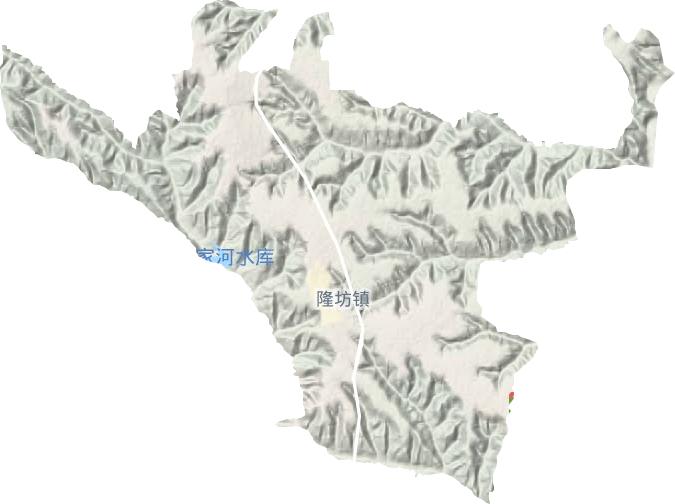 隆坊镇地形地图