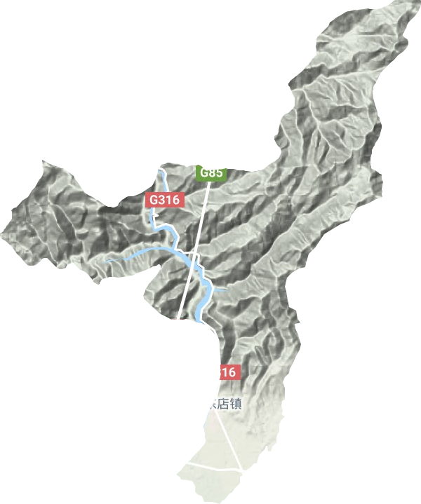 河东店镇地形地图