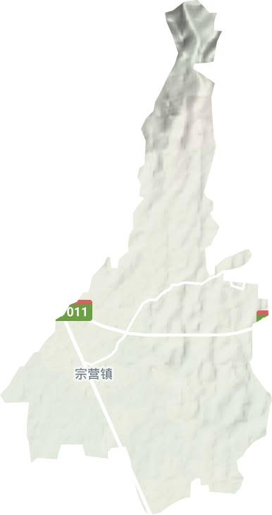 宗营镇地形地图