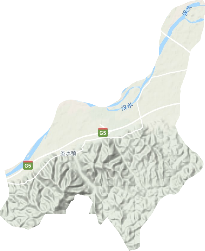 圣水镇地形地图