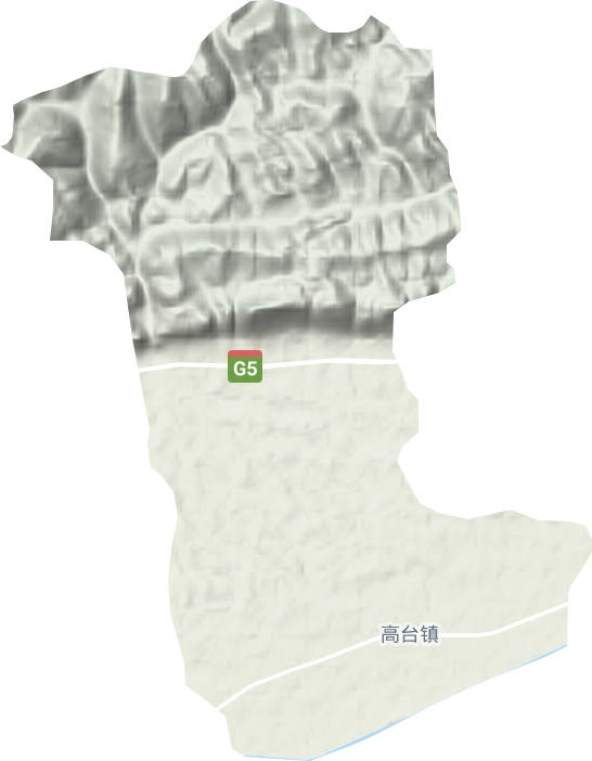 高台镇地形地图