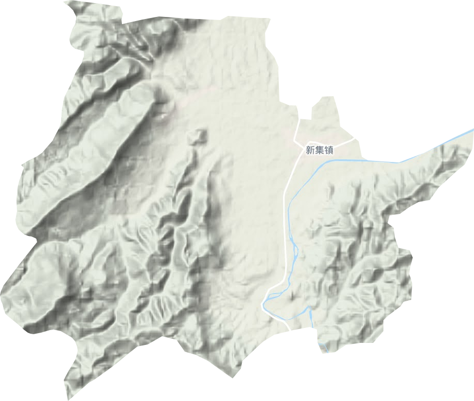 新集镇地形地图