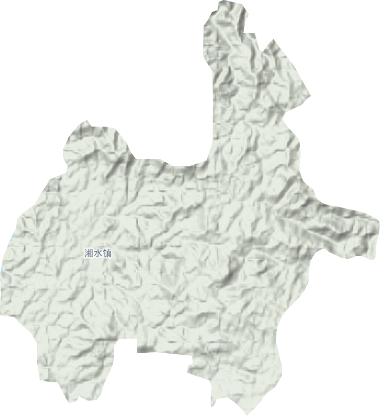 湘水镇地形地图