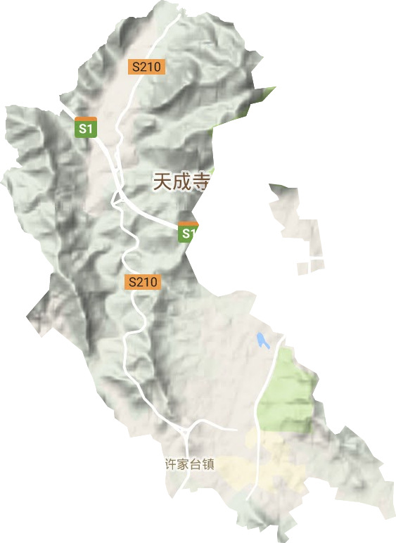 许家台镇地形地图