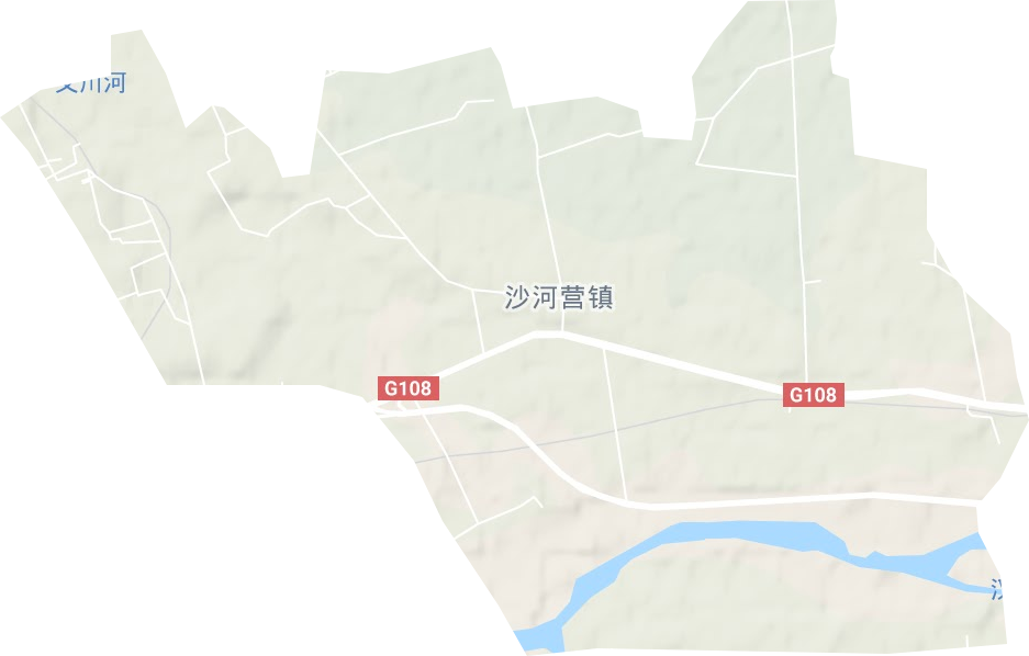 沙河营镇地形地图