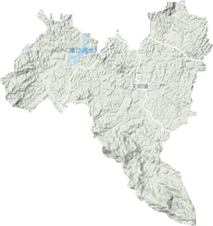 天明镇地形地图