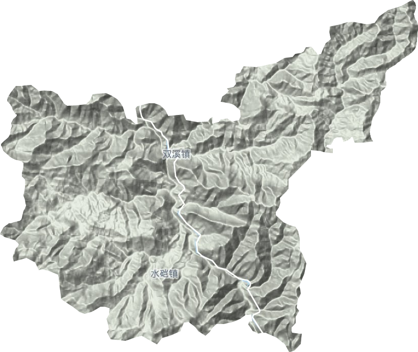 双溪镇地形地图