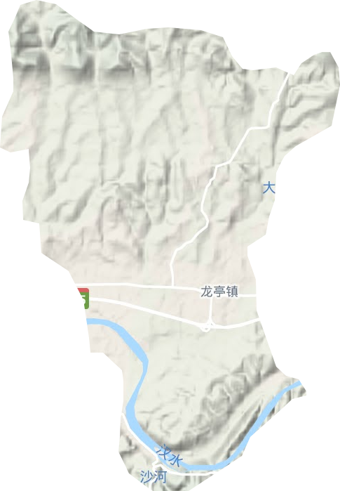 龙亭镇地形地图