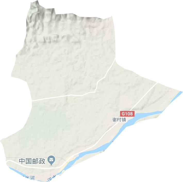 谢村镇地形地图