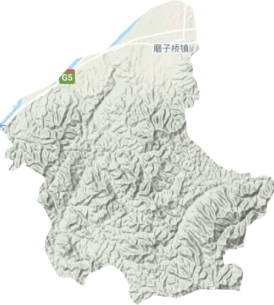 磨子桥镇地形地图