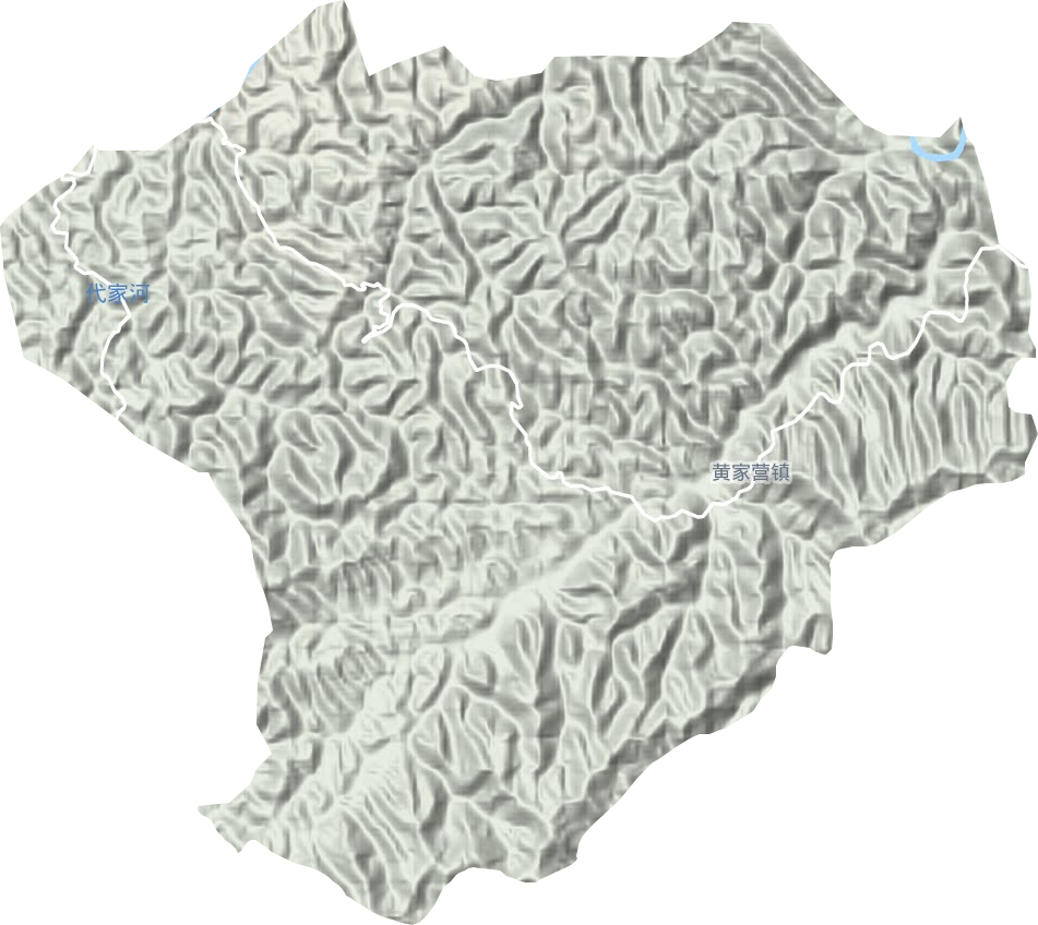 黄家营镇地形地图