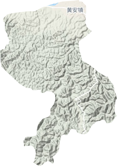 黄安镇地形地图