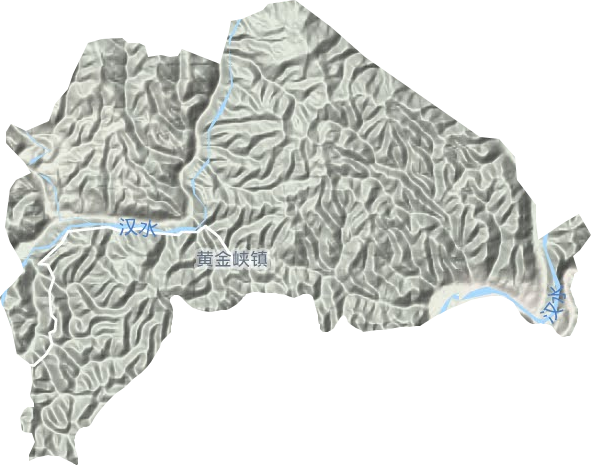 黄金峡镇地形地图