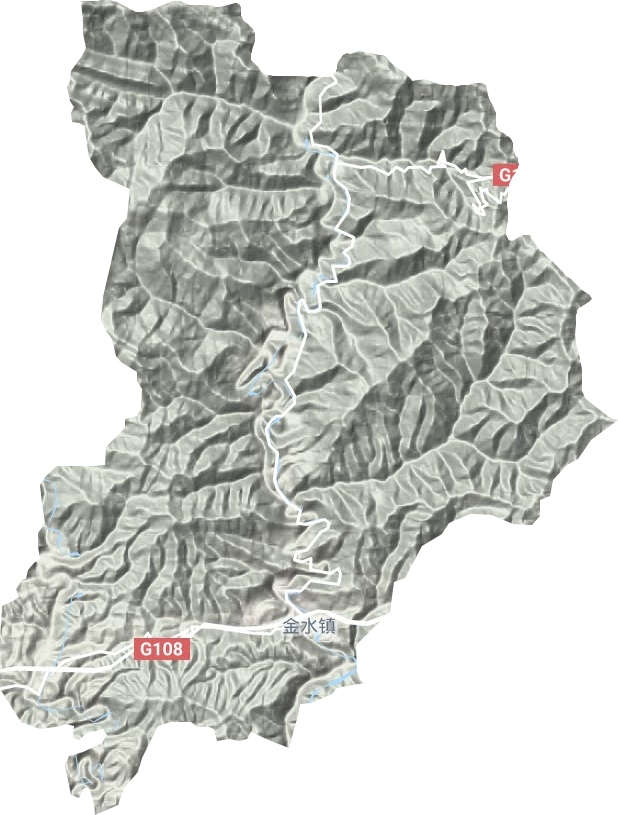 金水镇地形地图