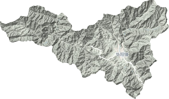 华阳镇地形地图