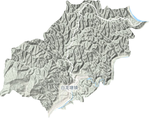 白龙塘镇地形地图