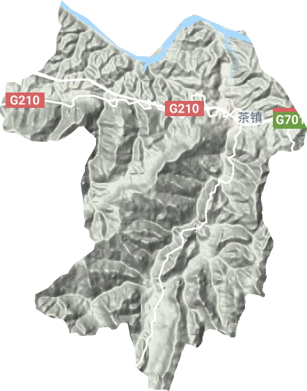 茶镇地形地图