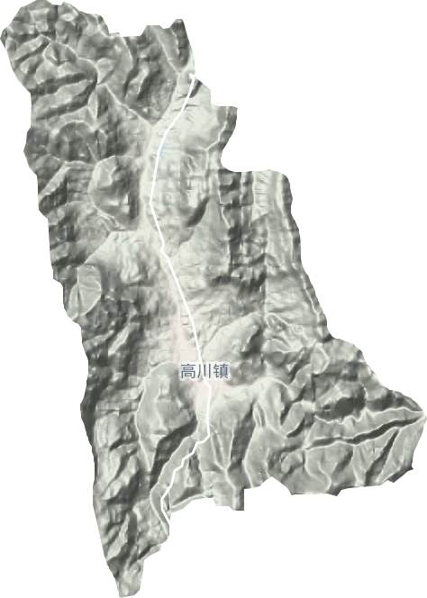 高川镇地形地图
