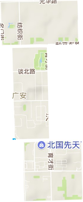 广安街道地形地图