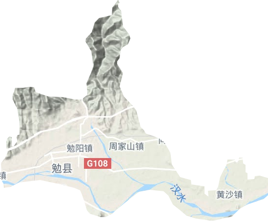 周家山镇地形地图