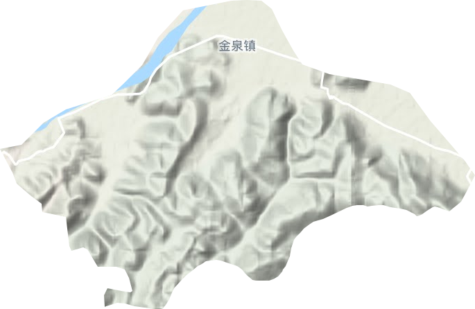 金泉镇地形地图