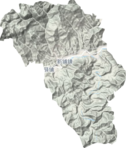新铺镇地形地图