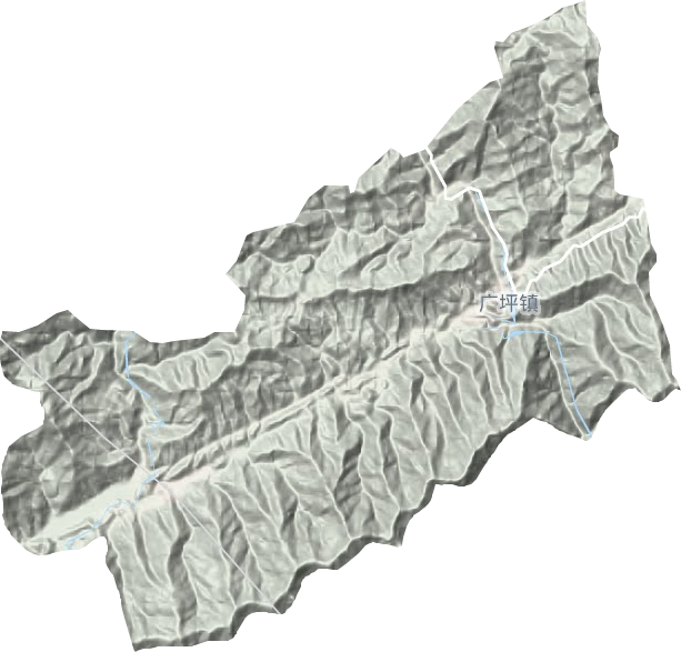 广坪镇地形地图