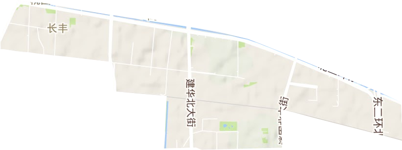 长丰街道地形地图